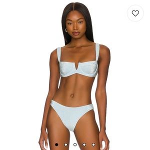 Monday Swimwear Clovelly Top - Powder Blue Shimmer